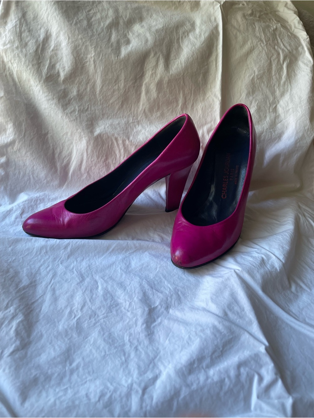 Vintage Charles Jourdan Fuschia Pumps